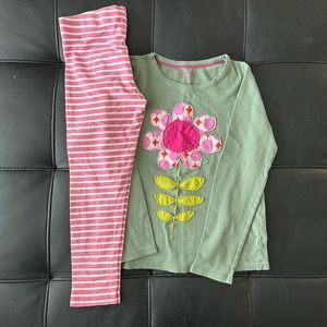 Mini Boden outfit. Girls 7-8 years old. Long sleeve shirt and leggings